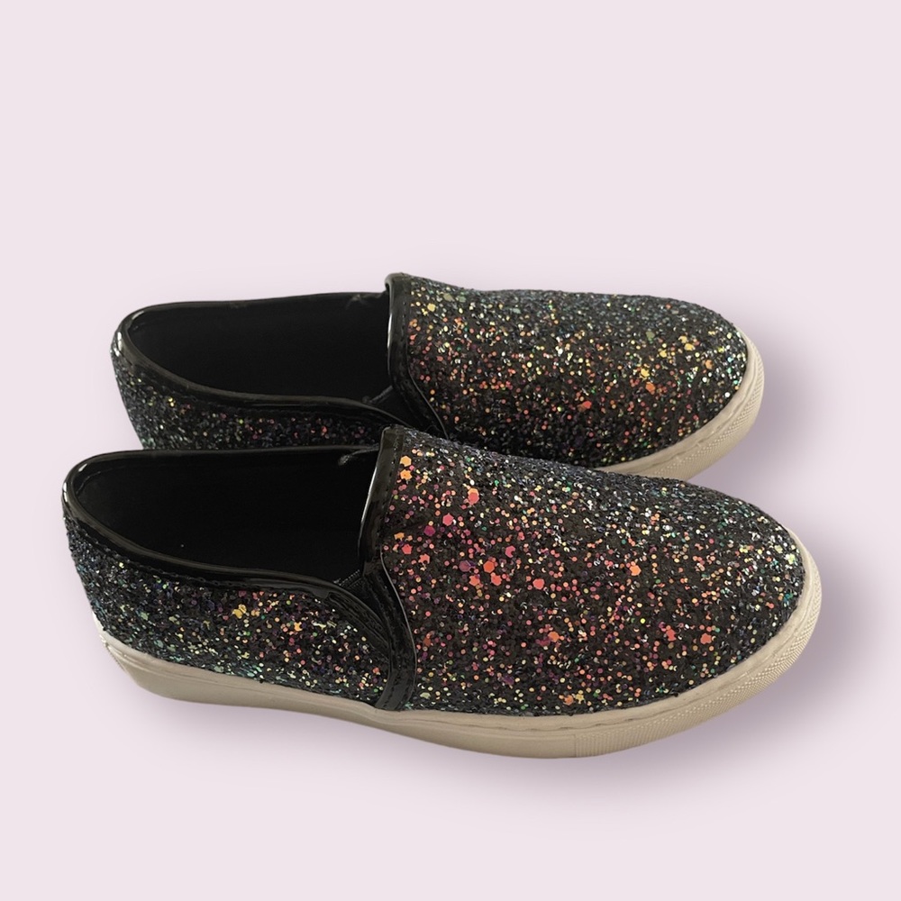 Arizona Black Sparkle Slip In Shoes - Girls Size 13M - Never Worn